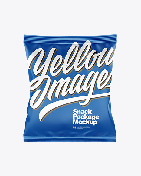 Download Matte Snack Mockup Front View In Bag Sack Mockups On Yellow Images Object Mockups PSD Mockup Templates