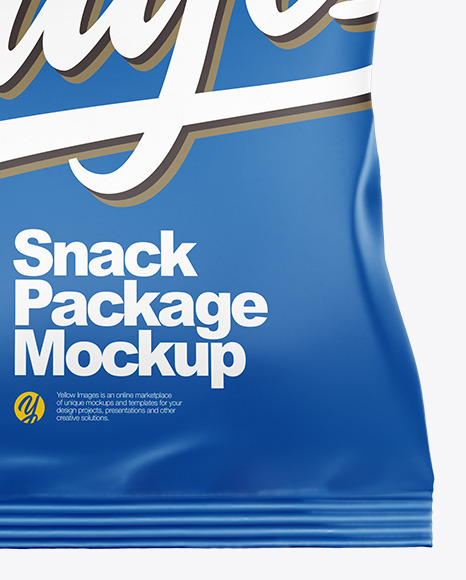 Download Matte Snack Mockup Front View In Bag Sack Mockups On Yellow Images Object Mockups