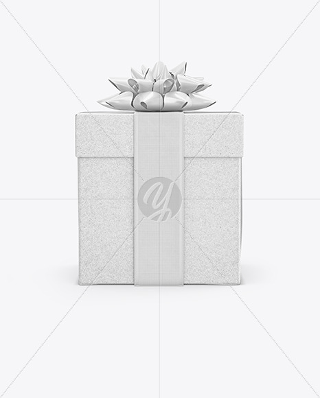 Download Metallic Gift Box Thread Bow Psd Mockup Yellowimages