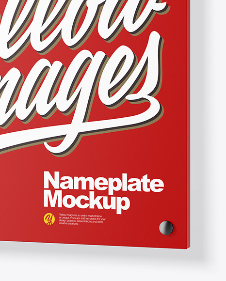 Matte Nameplate Mockup PSD #1