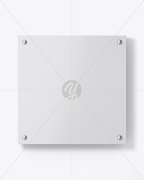 Glossy Nameplate Mockup PSD #3