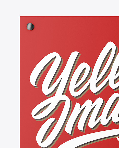 Matte Nameplate Mockup PSD #2