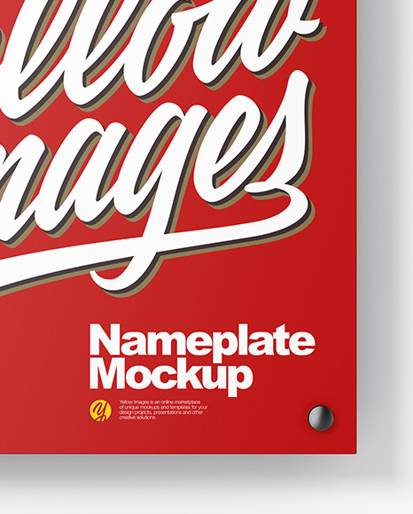 Matte Nameplate Mockup PSD #1