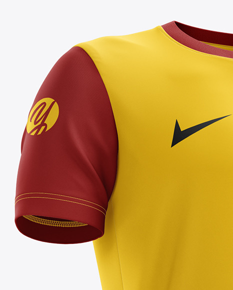 Men’s Full Soccer Kit with Lace-Up Jersey mockup (Hero Shot)