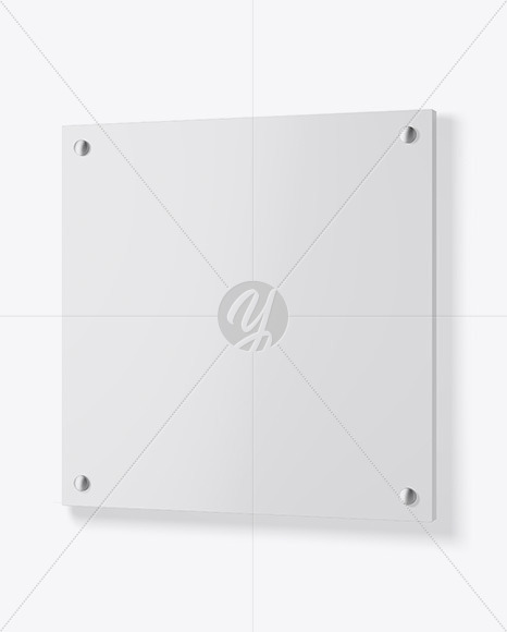 Glossy Nameplate Mockup PSD #3