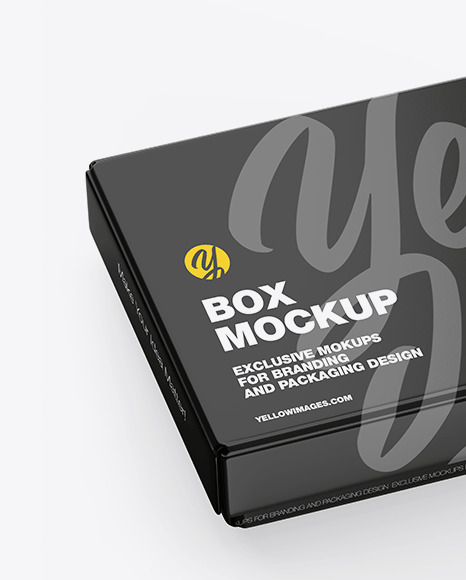 Glossy Gift Box Mockup PSD #3