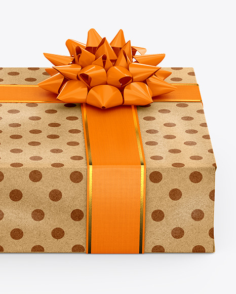 Kraft Gift Box Mockup PSD #5