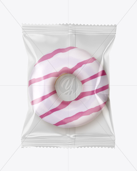 Download Plastic Bag With Pink Glazed Donut With Sprinkles Mockup In Bag Sack Mockups On Yellow Images Object Mockups Yellowimages Mockups