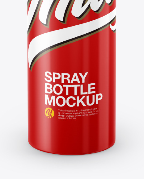 Glossy Spray Bottle Mockup PSD #1