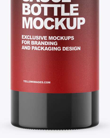 Glossy Sauce Bottle Mockup