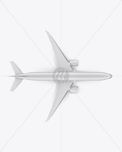 Download Airliner Mockup Top View In Vehicle Mockups On Yellow Images Object Mockups PSD Mockup Templates