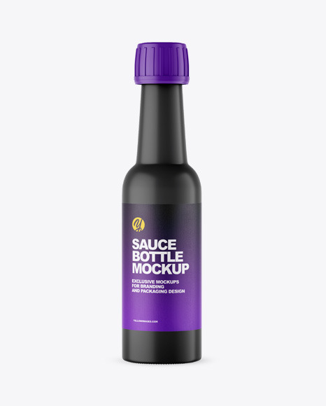 Matte Sauce Bottle Mockup PSD #4