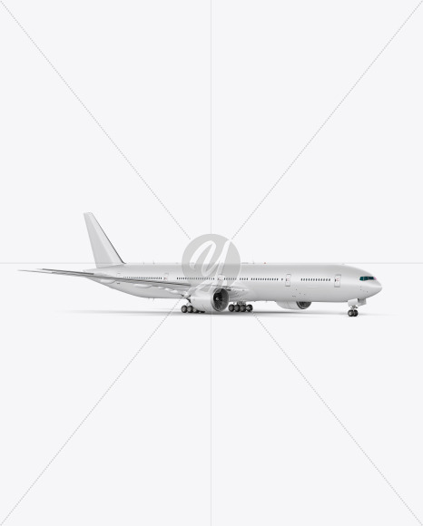 Download Airliner Mockup Half Side View In Vehicle Mockups On Yellow Images Object Mockups PSD Mockup Templates