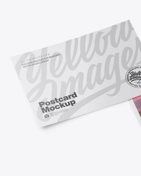 Glossy A5 Postcard Mockup PSD #7