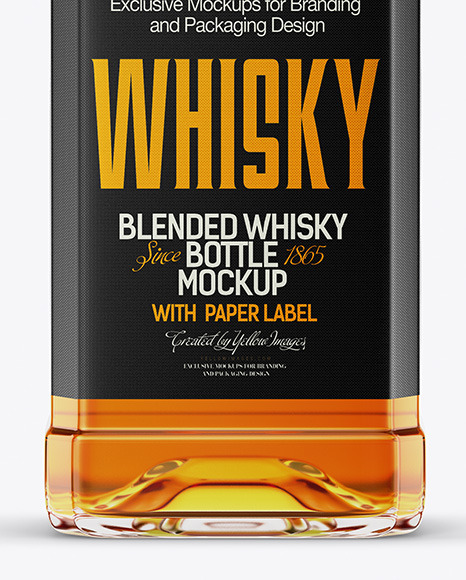 Download Whiskey Bottle Mockup In Bottle Mockups On Yellow Images Object Mockups PSD Mockup Templates