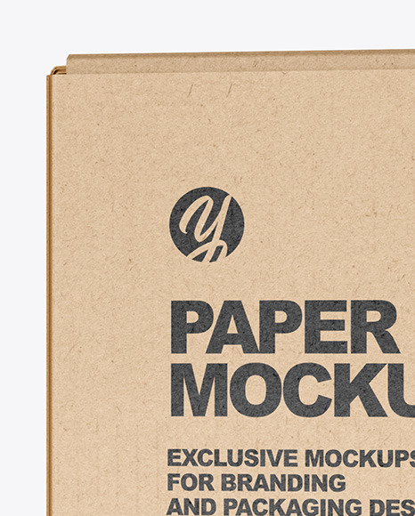 Kraft Paper Box Mockup PSD #3