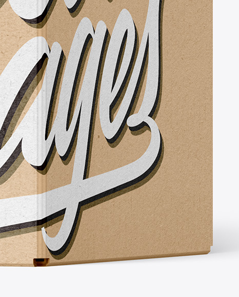 Kraft Paper Box Mockup PSD #4