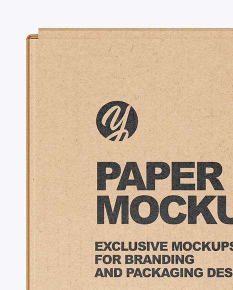 Kraft Paper Box Mockup PSD #2