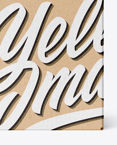 Kraft Paper Box Mockup PSD #1
