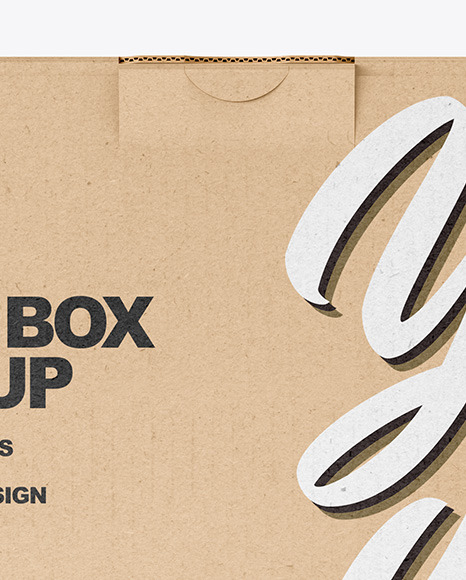 Kraft Paper Box Mockup PSD #6