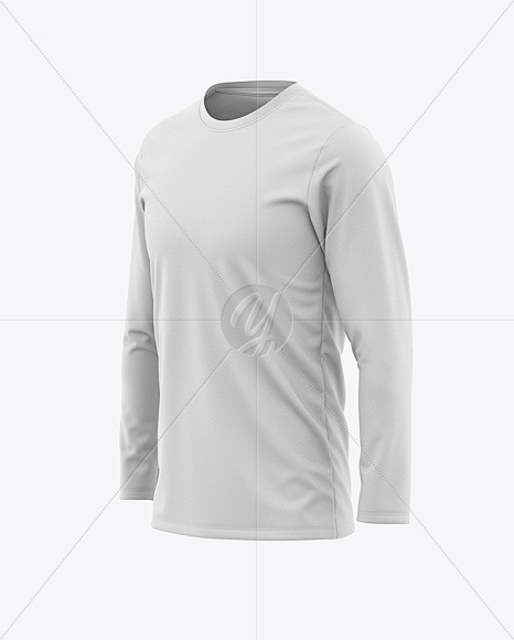 Download Mens Long Sleeve T Shirt Hq Mockup Front View In Apparel Mockups On Yellow Images Object Mockups