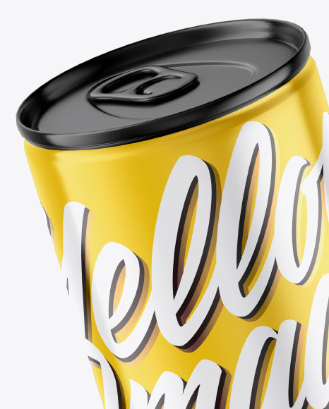 Glossy Drink Can Mockup PSD #7