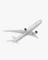 Flying Airliner Mockup - Half Side View (Hero Shot)
