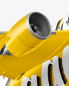 Flying Airliner Mockup - Half Side View (Hero Shot)