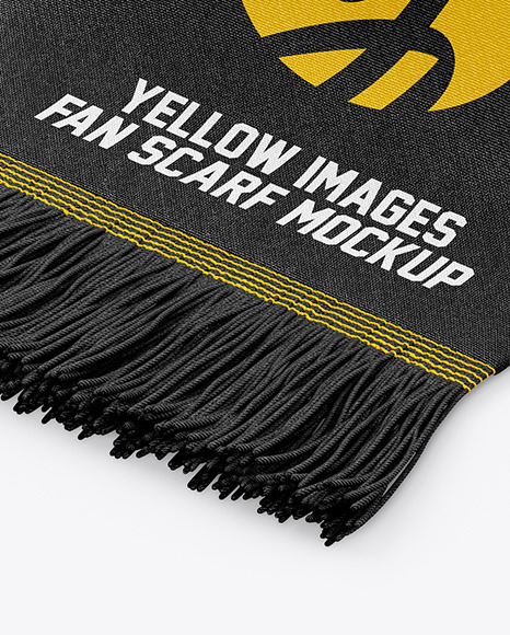 Download Fan Scarf Mockup in Apparel Mockups on Yellow Images Object Mockups