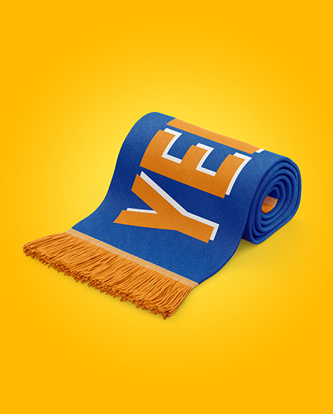 Download Fan Scarf Mockup In Apparel Mockups On Yellow Images Object Mockups