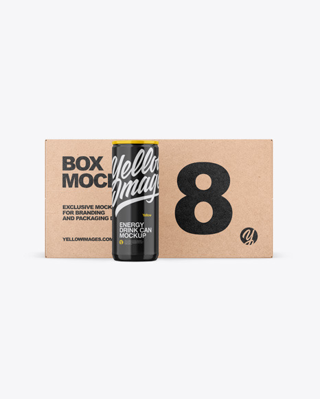 Download Kraft Box With Glossy Can Mockup Designs Zone PSD Mockup Templates