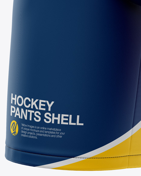 Download Hockey Pants Shell Front Half Side View In Apparel Mockups On Yellow Images Object Mockups