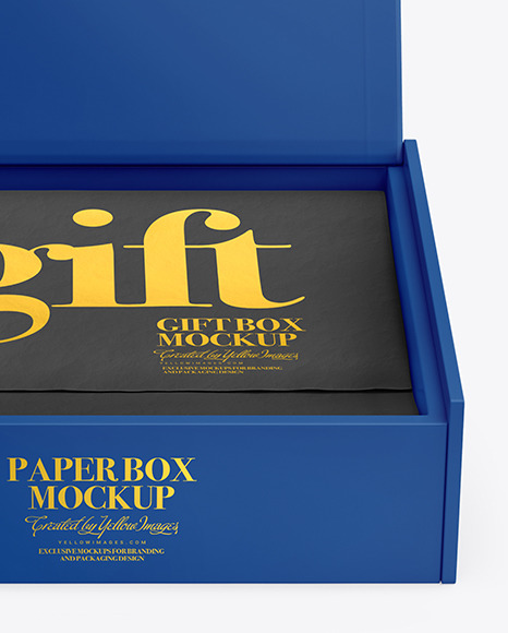 Download Opened Matte Box Mockup In Box Mockups On Yellow Images Object Mockups