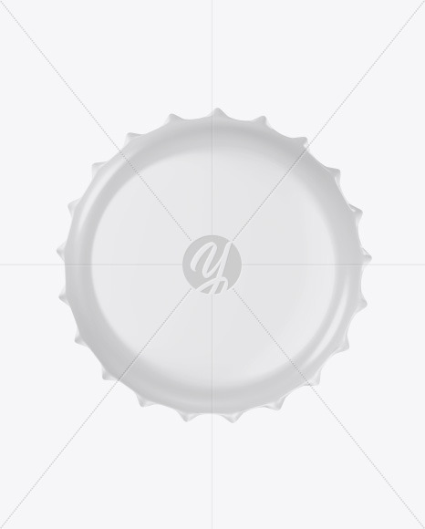 Glossy Bottle Cap Mockup in Bottle Mockups on Yellow ...