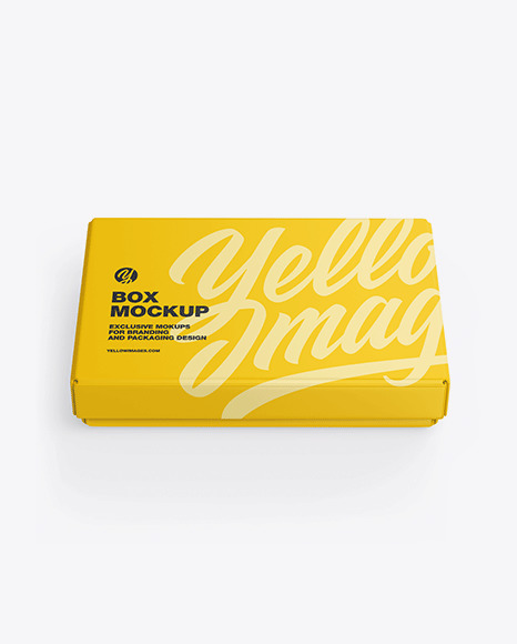 Download Matte Gift Box Mockup In Box Mockups On Yellow Images Object Mockups