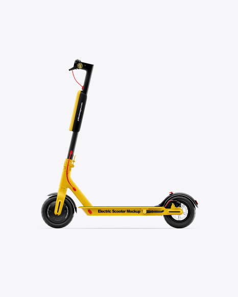 Download Electric Scooter Sideview Mockup In Vehicle Mockups On Yellow Images Object Mockups PSD Mockup Templates