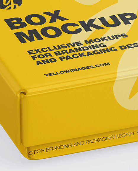 Download Matte Gift Box Mockup In Box Mockups On Yellow Images Object Mockups PSD Mockup Templates