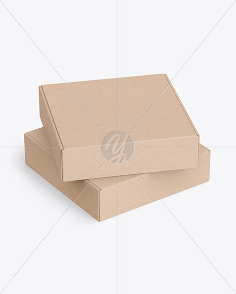 Download Two Kraft Boxes Mockup In Box Mockups On Yellow Images Object Mockups Yellowimages Mockups