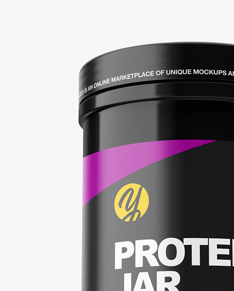 Glossy Protein Jar Mockup Glossy Protein Jar Mockup