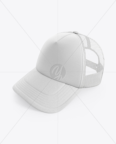 Download Trucker Cap Mockup in Apparel Mockups on Yellow Images ...