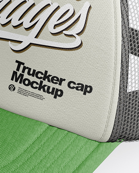 Download Trucker Cap Mockup In Apparel Mockups On Yellow Images Object Mockups