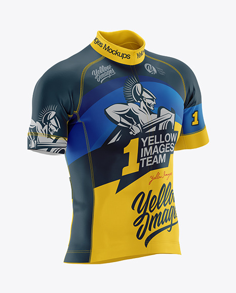 Download Men S Cycling Jersey Mockup In Apparel Mockups On Yellow Images Object Mockups PSD Mockup Templates