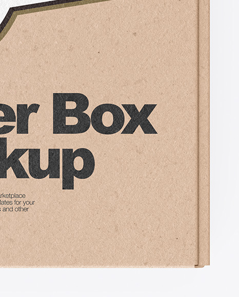 Kraft Box Mockup PSD #4