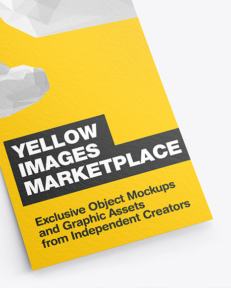 Textured Flyer Mockup In Stationery Mockups On Yellow Images Object Mockups