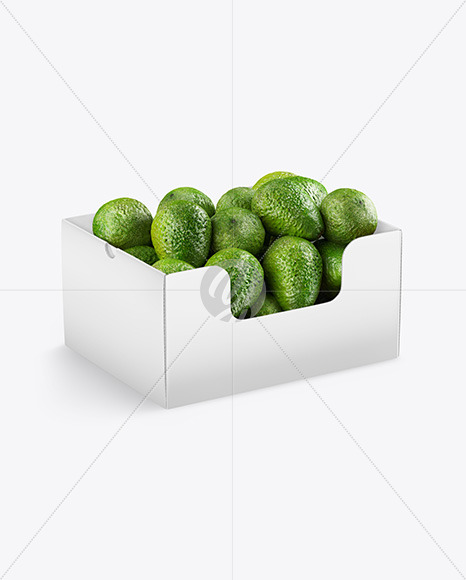 Download Box With Avocado In Box Mockups On Yellow Images Object Mockups PSD Mockup Templates