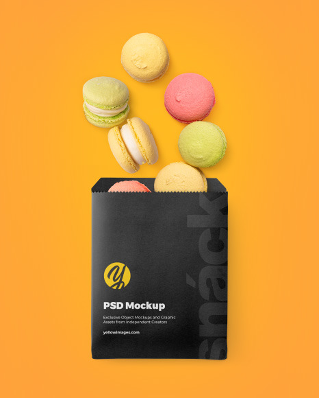 Download Paper Snack Pack Mockup In Packaging Mockups On Yellow Images Object Mockups PSD Mockup Templates