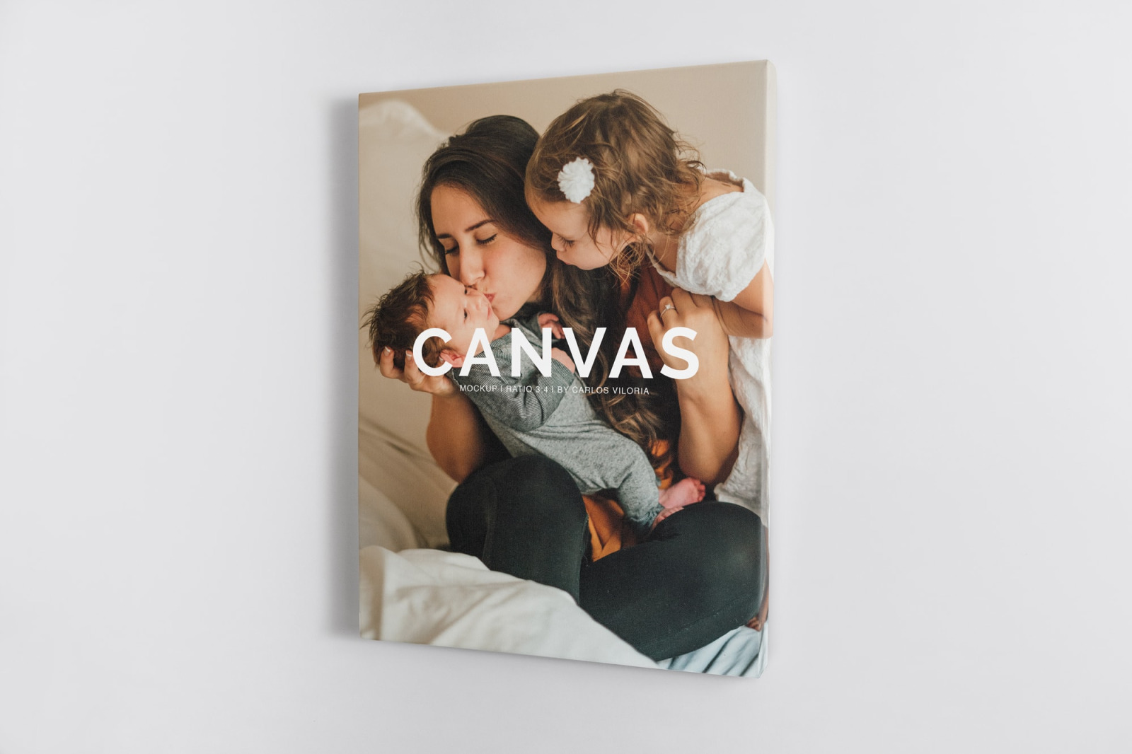 Download Portrait Canvas Ratio 3x4 Mockup In Indoor Advertising Mockups On Yellow Images Creative Store PSD Mockup Templates