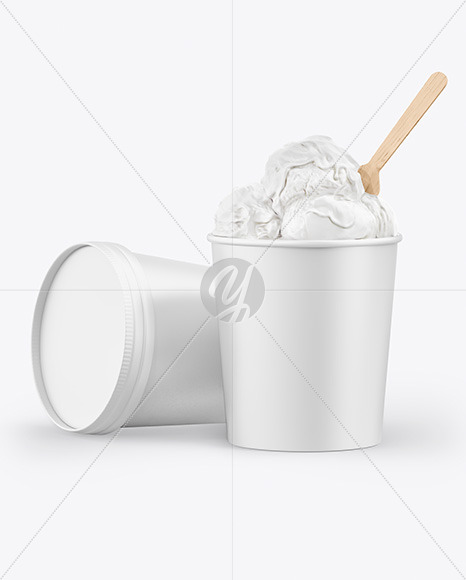 Download Kraft Pistachio Ice Cream Cup Psd Mockup Yellowimages