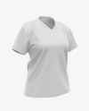 Download Women S V Neck T Shirt Plus Size Mockup In Apparel Mockups On Yellow Images Object Mockups