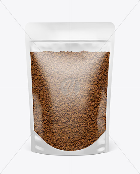 Stand Up Pouch W Coffee Mockup In Pouch Mockups On Yellow Images Object Mockups